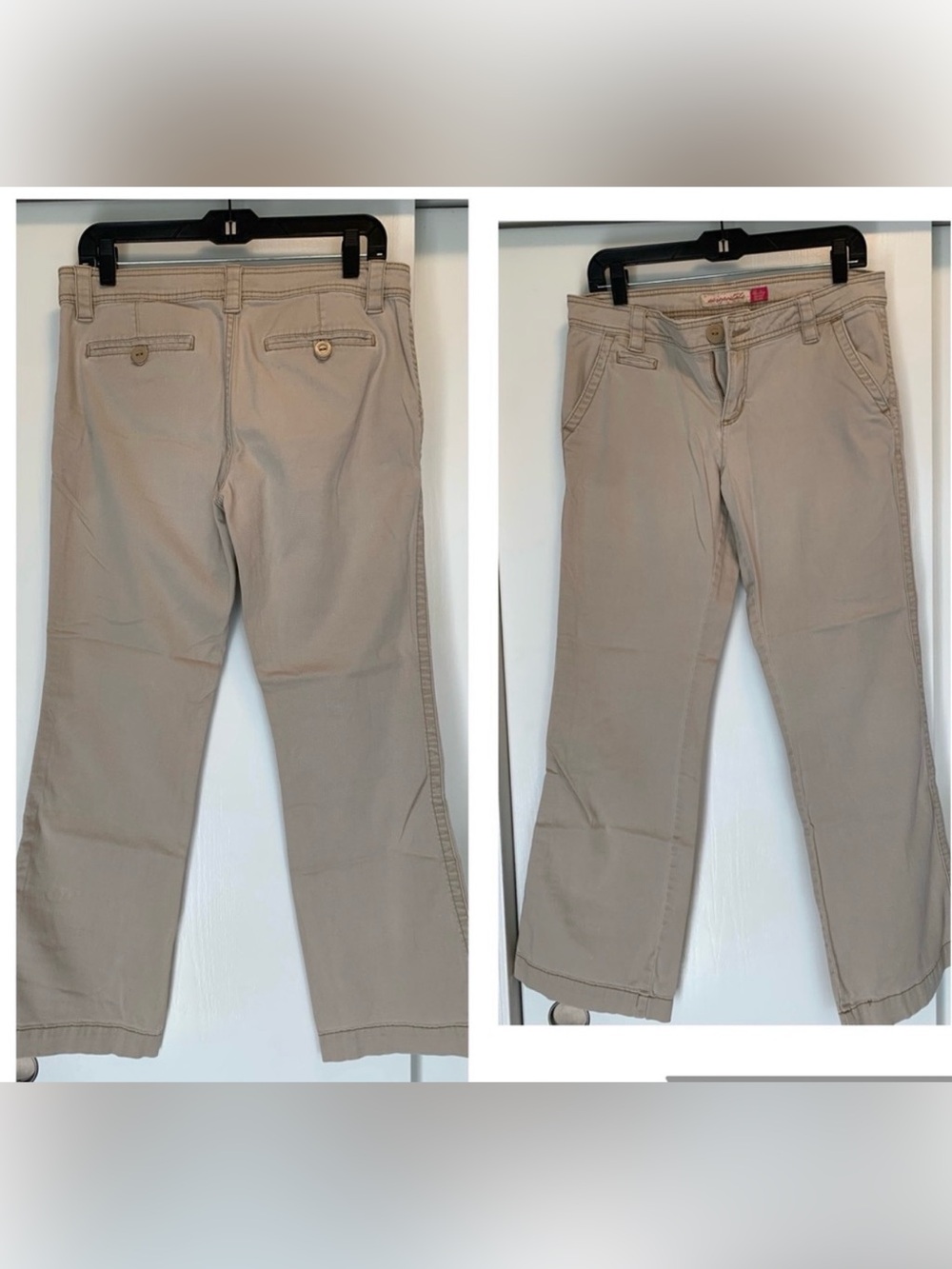 Aeropostale Kailey Skinny Flare Women's Jeans in Light Khaki - Picture 5 of 6